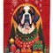 Edge Collections - 28" X 40" - Multicolor - Saint Bernard Holiday Christmas Large - 1 Piece